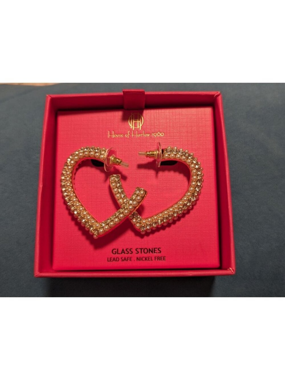 House of Harlow Heart Shaped Earrings